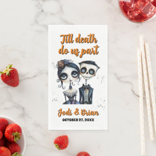 Till Death Do Us Part Halloween Wedding Napkin
