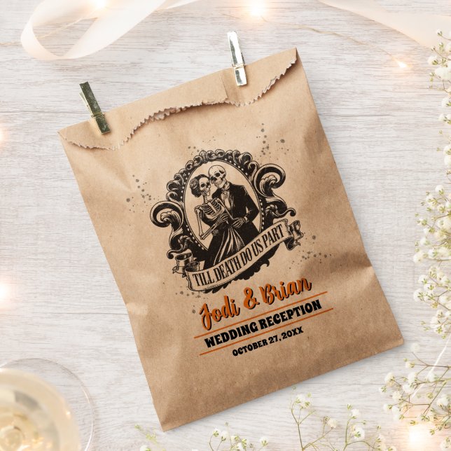 Till Death Do Us Part Halloween Wedding Welcome Favour Bag (Clipped)