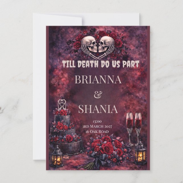 Till Death Do Us Part Invitation (Front)