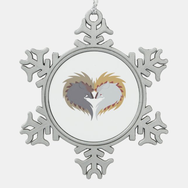 Till Death Do Us Part - Kamunono Orugaron Essentia Snowflake Pewter Christmas Ornament (Front)