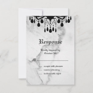 Till Death Do Us Part Marble RSVP Card