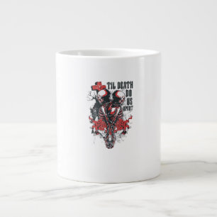 Till Death Do Us Part – Minimalist Skeleton Art Fo Large Coffee Mug