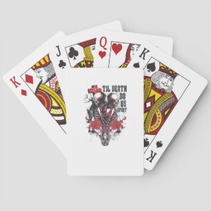 Till Death Do Us Part – Minimalist Skeleton Art Fo Playing Cards