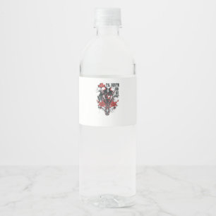 Till Death Do Us Part – Minimalist Skeleton Art Fo Water Bottle Label