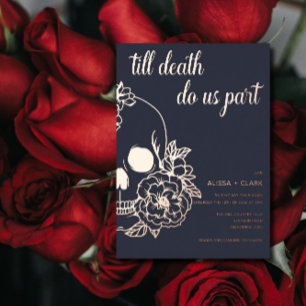 Till Death Do Us Part Modern Skull Wedding  Foil I