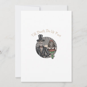 Till Death Do Us Part - Newlywed Skull Married Cou Holiday Card