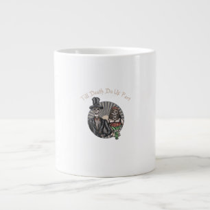 Till Death Do Us Part - Newlywed Skull Married Cou Large Coffee Mug
