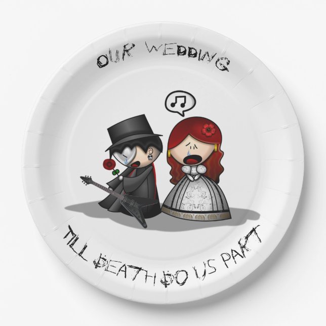 Till Death Do Us Part Paper Plate (Front)