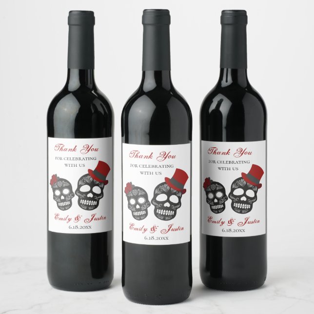 Till Death Do Us Part | Personalised Wedding Favou Wine Label (Bottles)