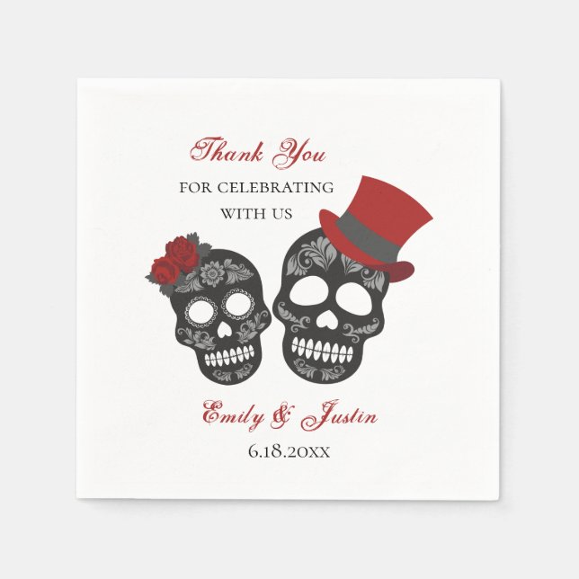 Till Death Do Us Part | Personalised Wedding Napkin (Front)