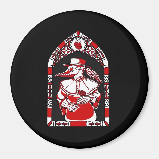 Till Death Do Us Part Plague Doctor Classic Love M Magnet (Front)