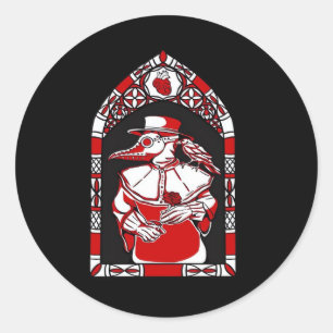 Till Death Do Us Part Plague Doctor Classic Love M Round Sticker