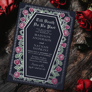 Till Death Do Us Part Rose Black Gothic Wedding