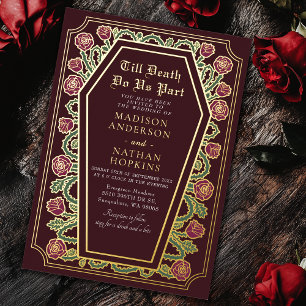 Till Death Do Us Part Rose Red Gothic Wedding