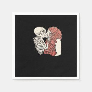Till Death Do Us Part Skeleton Art Classic Napkin