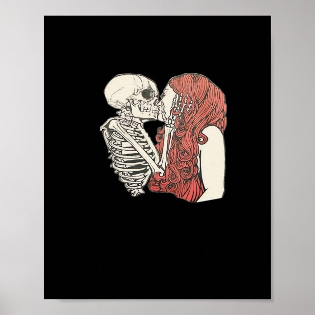 Till Death Do Us Part Skeleton Art Classic Poster (Front)