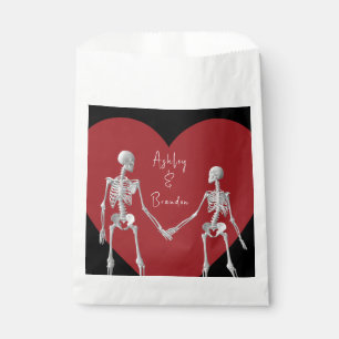 Till Death Do Us Part Skeleton Black Favour Bag