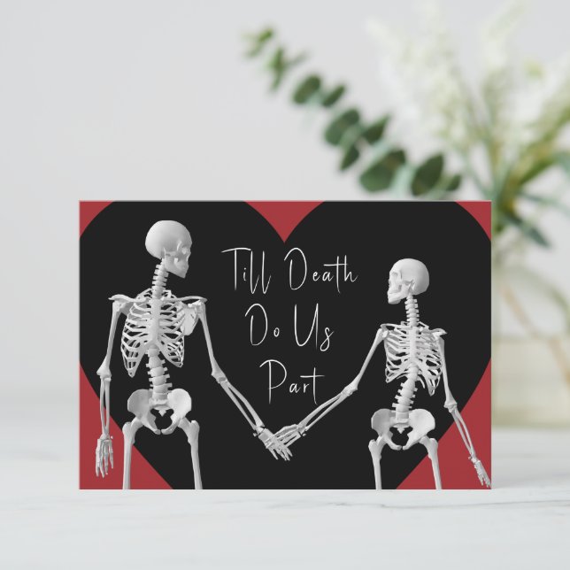 Till Death Do Us Part Skeleton Black RSVP (Standing Front)