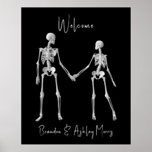 Till Death Do Us Part Skeleton Black Welcome  Poster