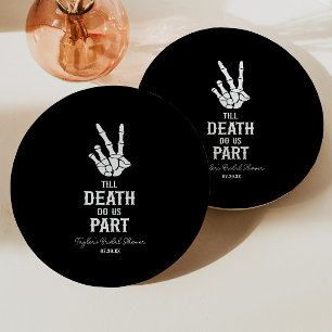 Till Death Do Us Part Skeleton Bridal Shower Paper Plate