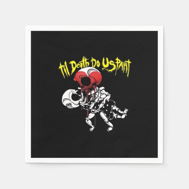 Till Death Do Us Part – Skeleton Couple Forever Napkin (Front)
