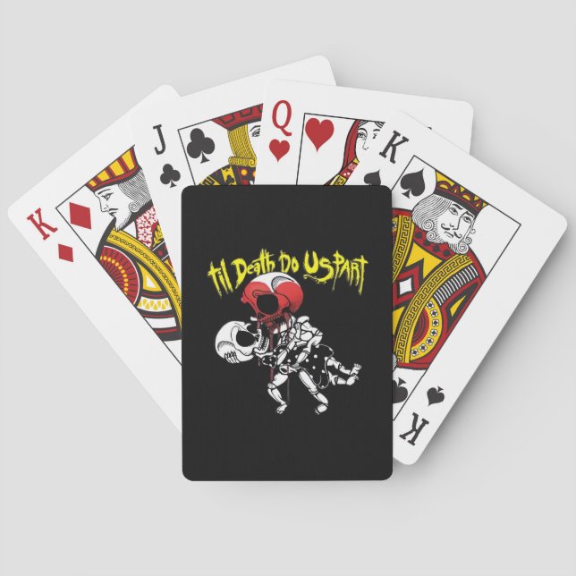 Till Death Do Us Part – Skeleton Couple Forever Playing Cards (Back)