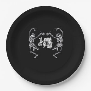 Till Death Do Us Part Skeleton Design Paper Plate
