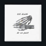 Till Death Do Us Part Skeleton Hands (Cream) Class Magnet<br><div class="desc">Till Death Do Us Part Skeleton Hands (Cream) Classic This cream-toned skeleton hands design symbolises unbreakable bonds. A minimalist yet powerful statement for couples who embrace both love and spooky vibes. Great for anniversaries,  Halloween,  or Valentine’s Day.</div>