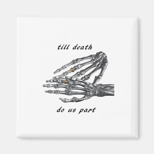 Till Death Do Us Part Skeleton Hands (Cream) Class Magnet (Front)