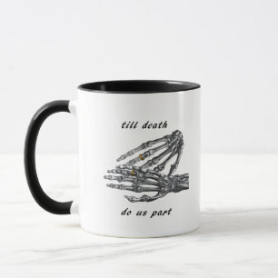 Till Death Do Us Part Skeleton Hands (Cream) Class Mug