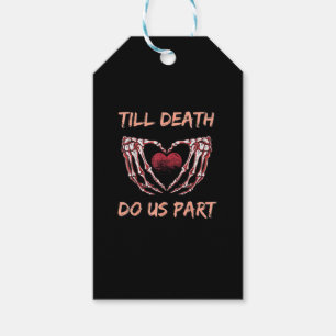 Till Death Do Us Part Skeleton Heart Hands Valenti Gift Tags
