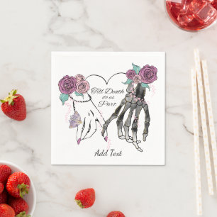 Till Death Do Us Part Skeleton Napkin
