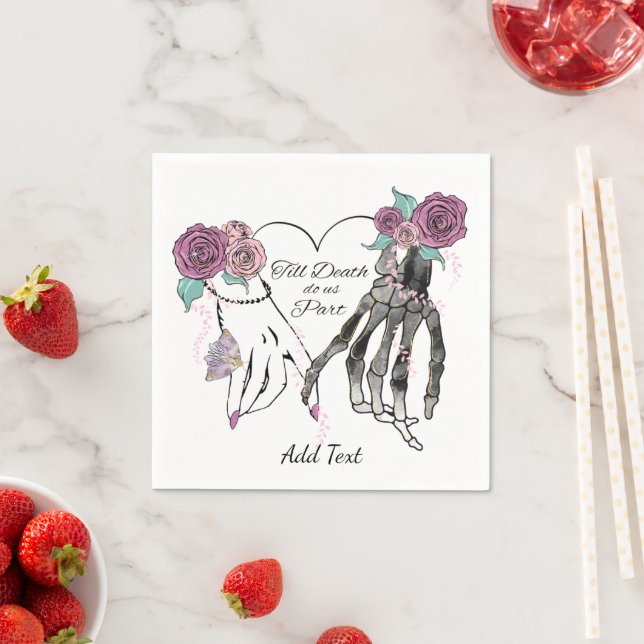 Till Death Do Us Part Skeleton  Napkin (Insitu)