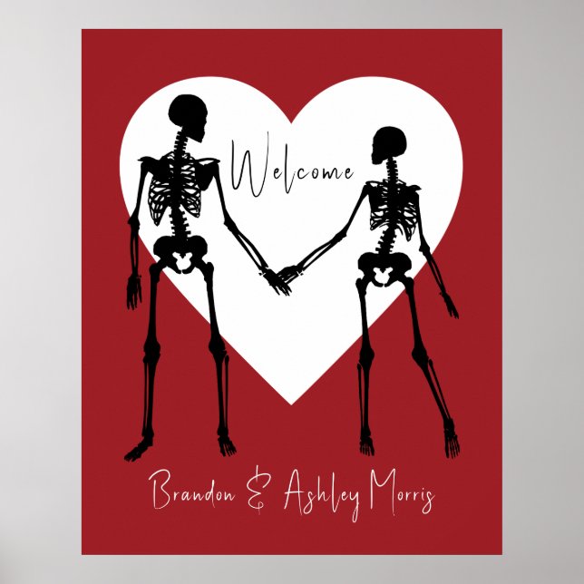 Till Death Do Us Part Skeleton Red Welcome Poster (Front)