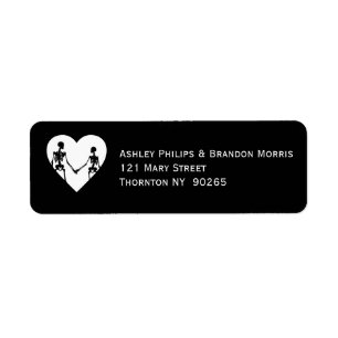 Till Death Do Us Part Skeleton Return Address Return Address Label