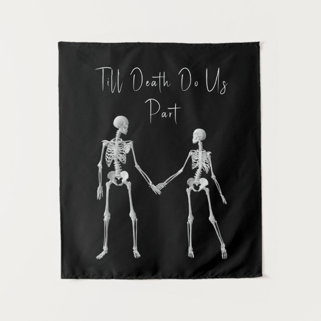 Till Death Do Us Part Skeleton Tapestry (Front)