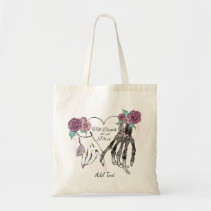Till Death Do Us Part Skeleton Tote Bag
