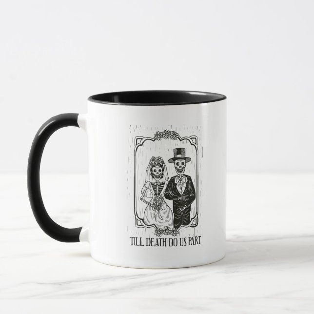 Till Death Do Us Part Skeleton Wedding Couple – Mug (Left)