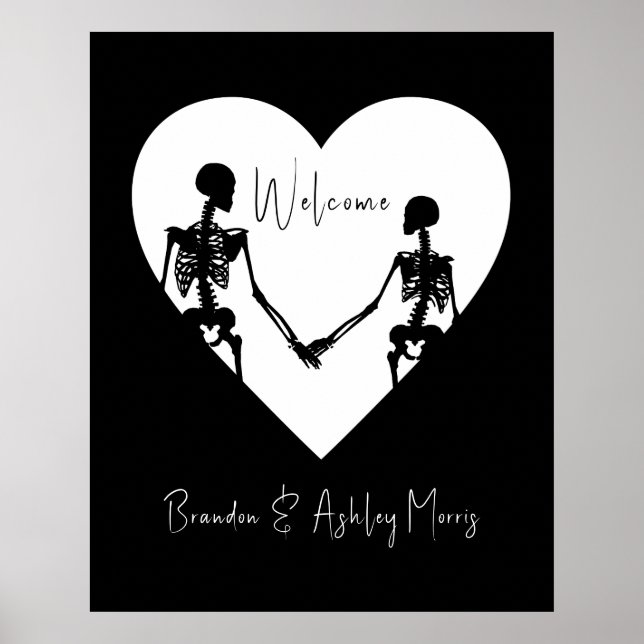 Till Death Do Us Part Skeleton White Welcome  Poster (Front)