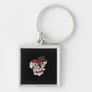 Till Death Do Us Part Skull Key Ring