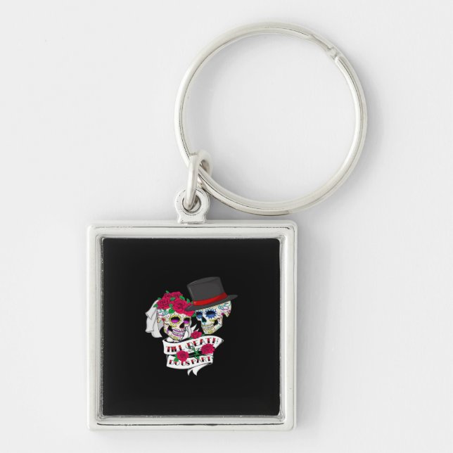 Till Death Do Us Part Skull Key Ring (Front)