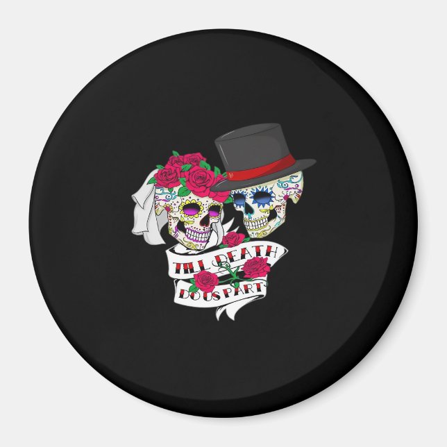 Till Death Do Us Part Skull Magnet (Front)