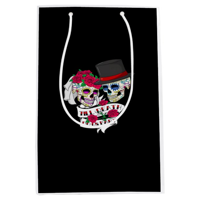 Till Death Do Us Part Skull Medium Gift Bag (Front)