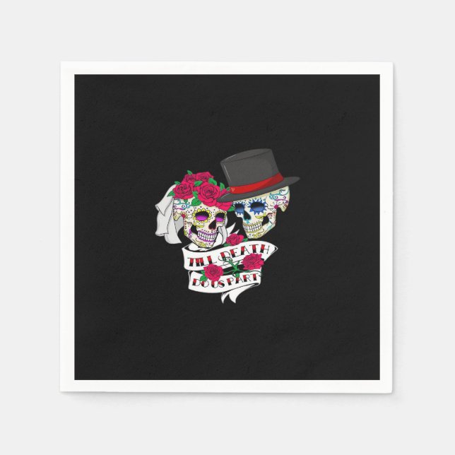 Till Death Do Us Part Skull Napkin (Front)