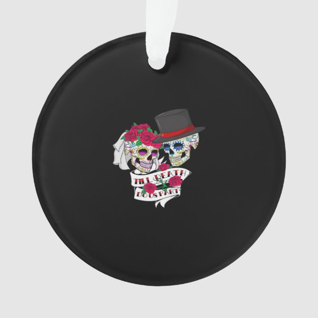 Till Death Do Us Part Skull Ornament (Front)