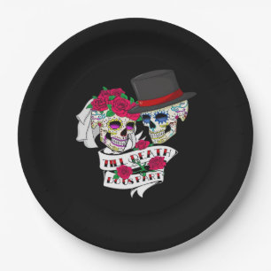Till Death Do Us Part Skull Paper Plate