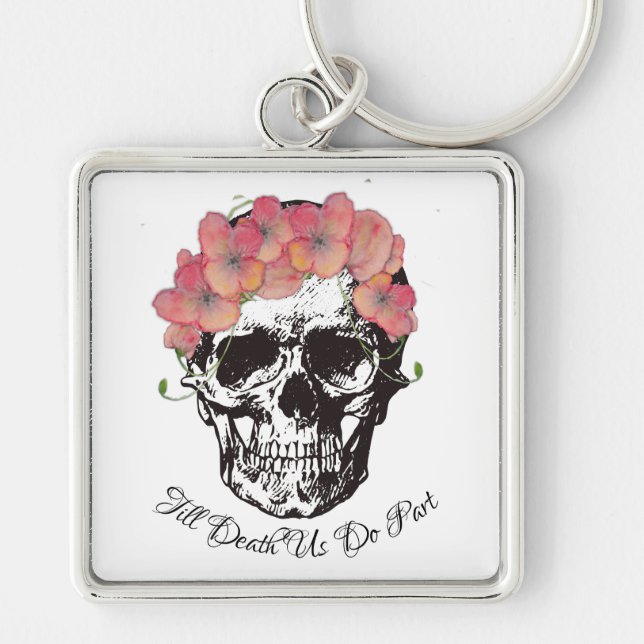 Till Death Do Us Part Skull Wedding gifts Key Ring (Front)