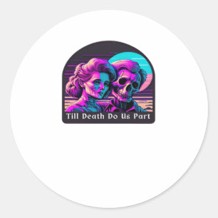 Till Death Do Us Part Sloth and Soulmate Theme Classic Round Sticker