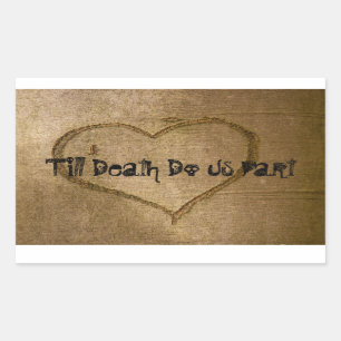 Till Death Do Us Part Stickers Scull font