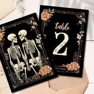 Till Death Do Us Part   Table Number Card